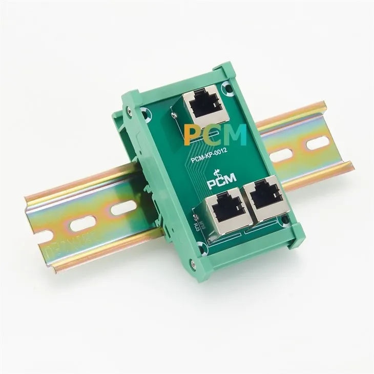DIN Rail Mount RJ45 Breakout Board 3 Port suppliers