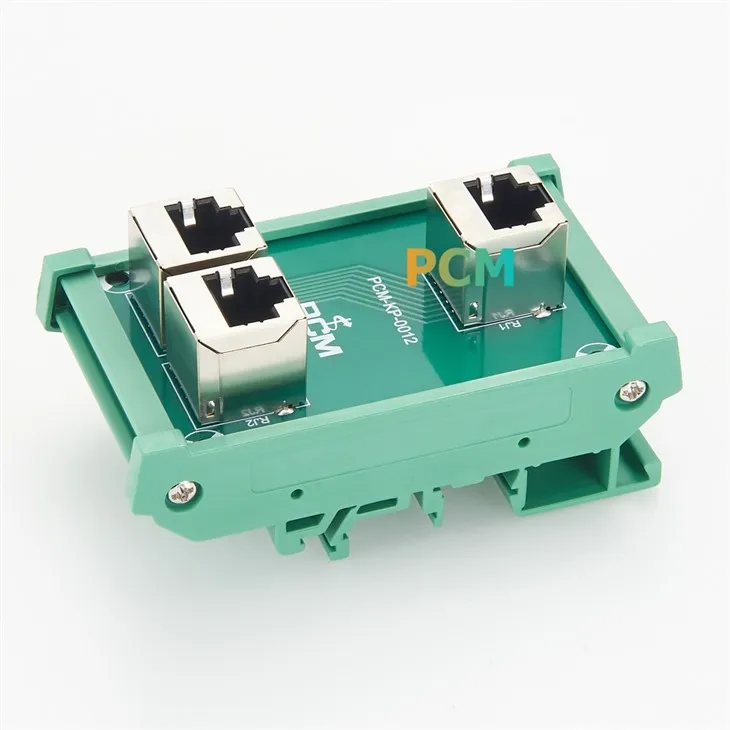 DIN Rail Mount RJ45 Breakout Board 3 Port factory