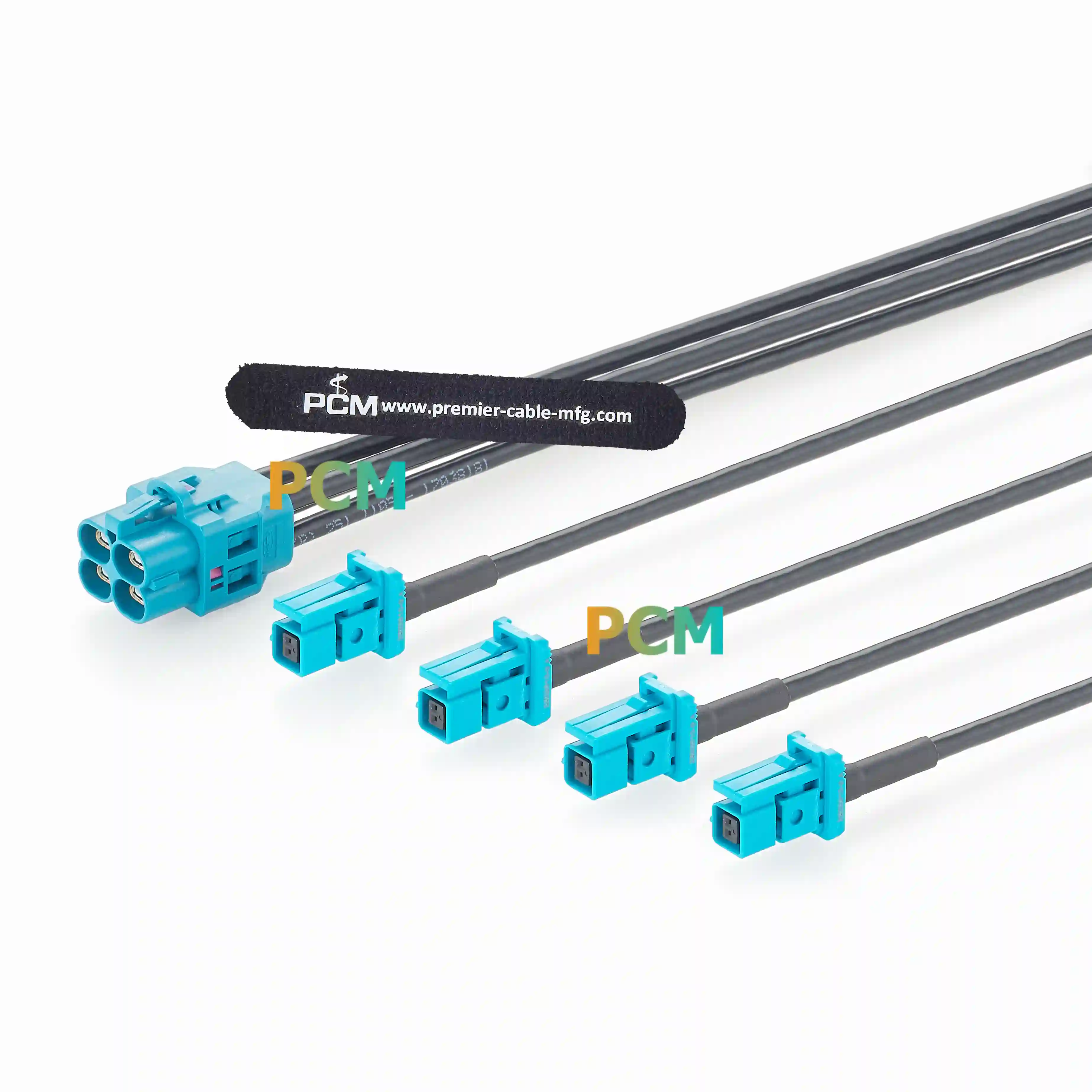 4-Port H-MTD To 4 MATEnet 10G Automotive Ethernet Breakout Cable factory