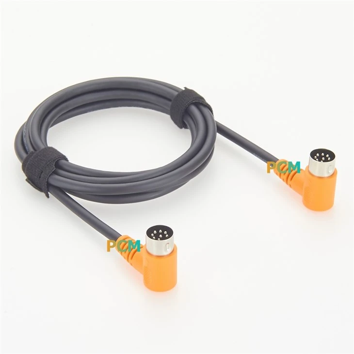 8 Pin Male to Male MIDI Din Cable 90 Degree best