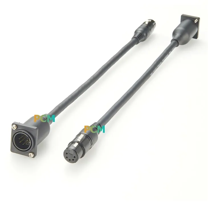 XLR 5Pin D-Type Panel Mount Cable factory