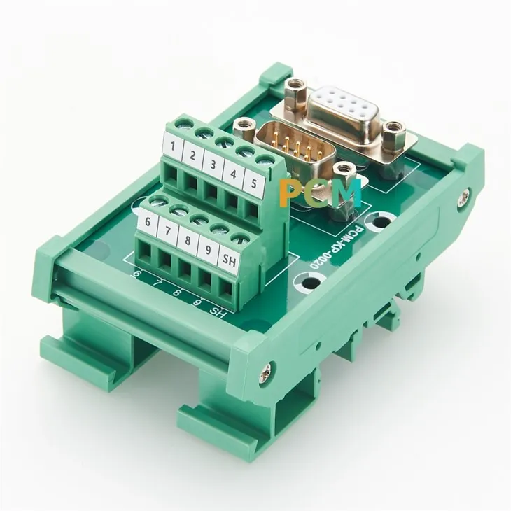 DIN Rail DB9 Male To Female Breakout Board factory