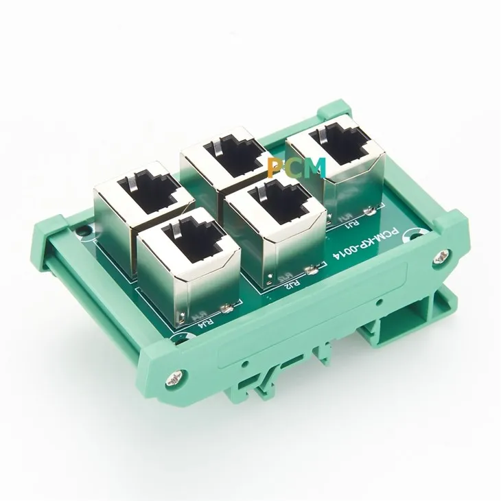 RJ45 8P8C 5 Way DIN Rail Mount Interface Module factory