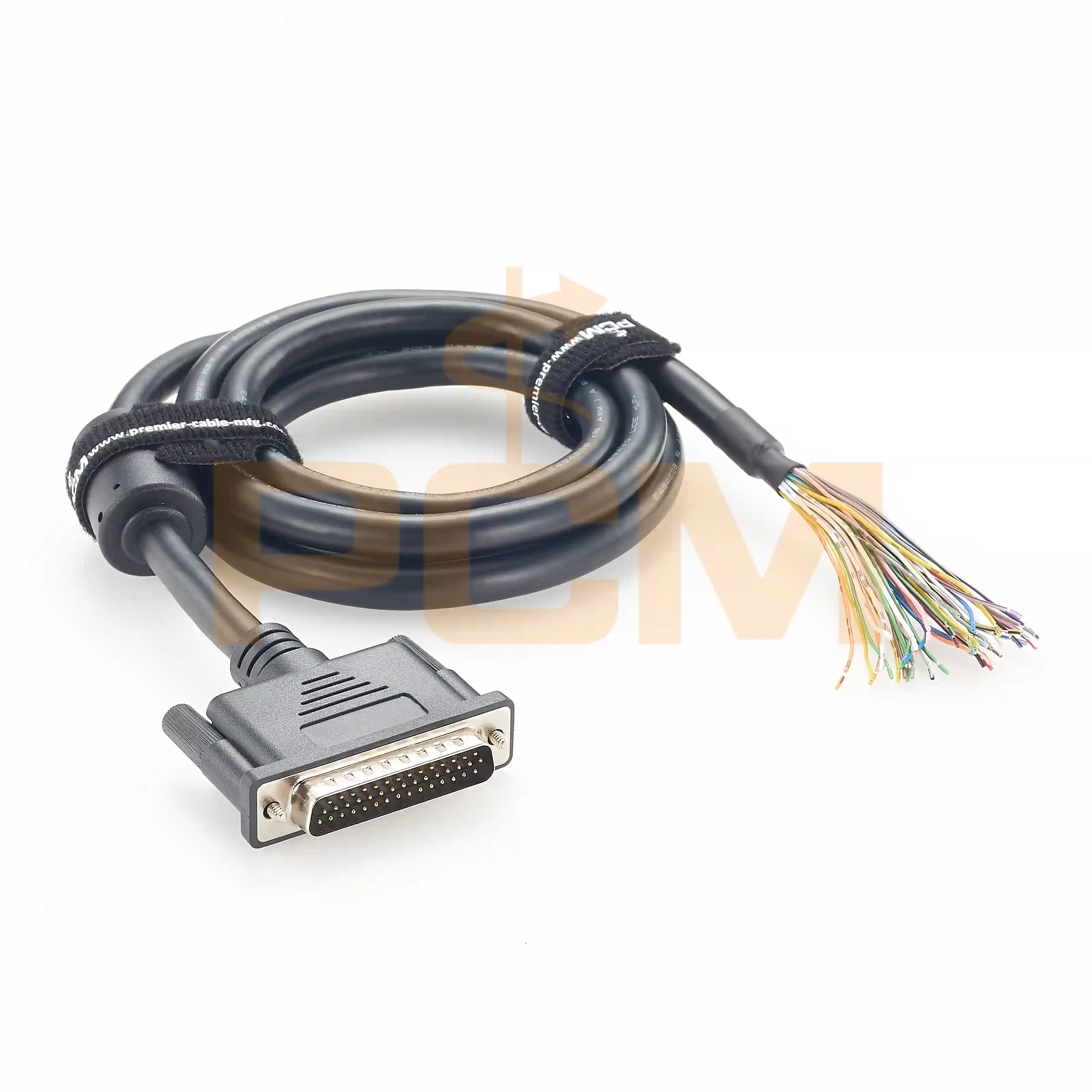 HD44 Male To Open Wire 44-Pin Shielded Breakout Cable With Ferrite Core factory