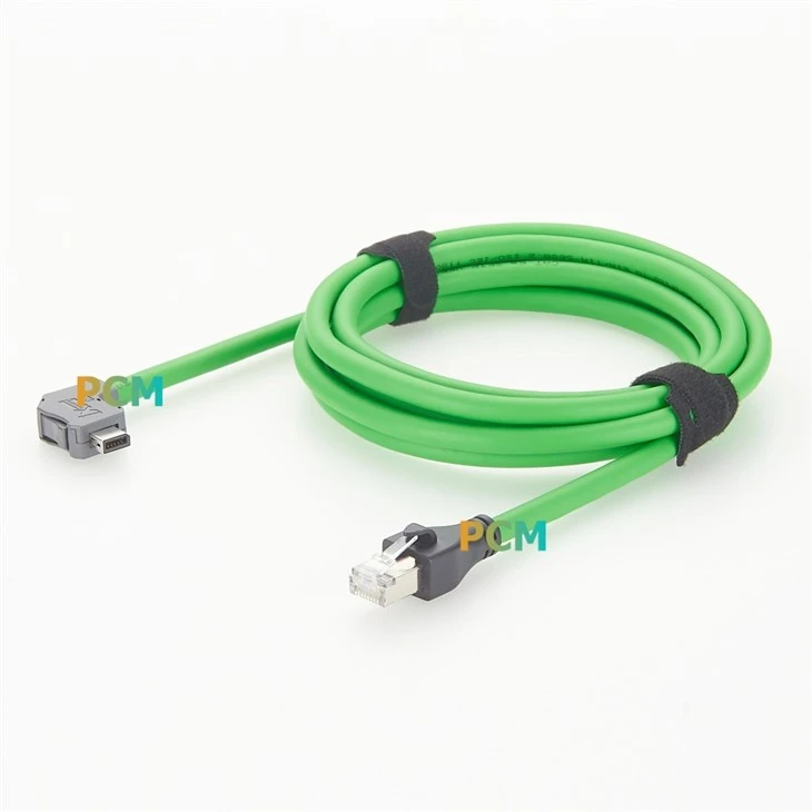Right Angle Down ix A Plug To RJ45 Plug CAT6A Cable factory