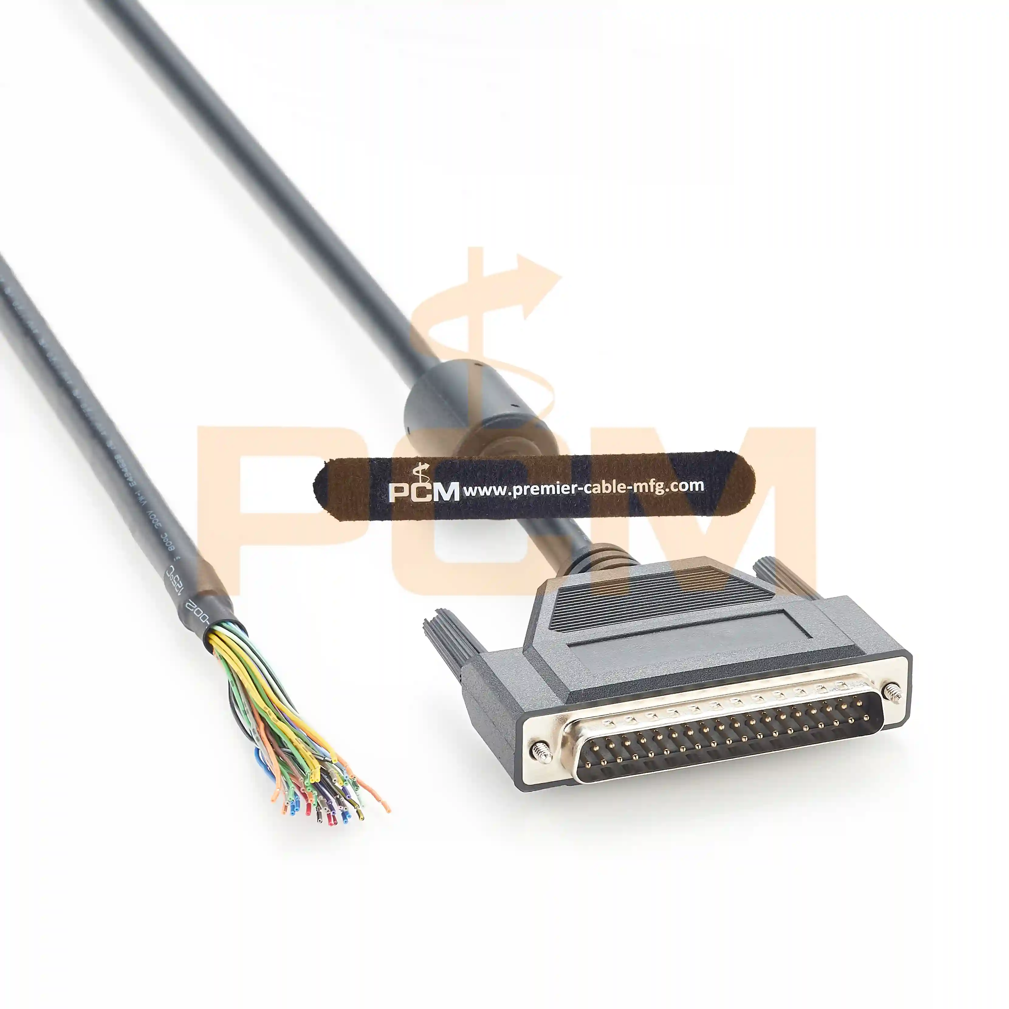 DB37 Male To Open Wire 37-Pin Shielded Breakout Cable
