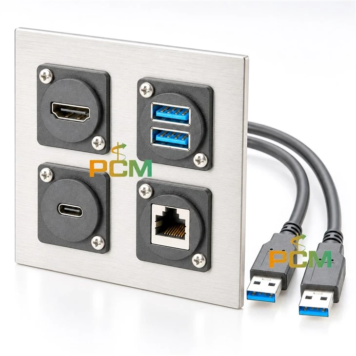 Dual USB 3.0 D-Series Panel Mount Cable