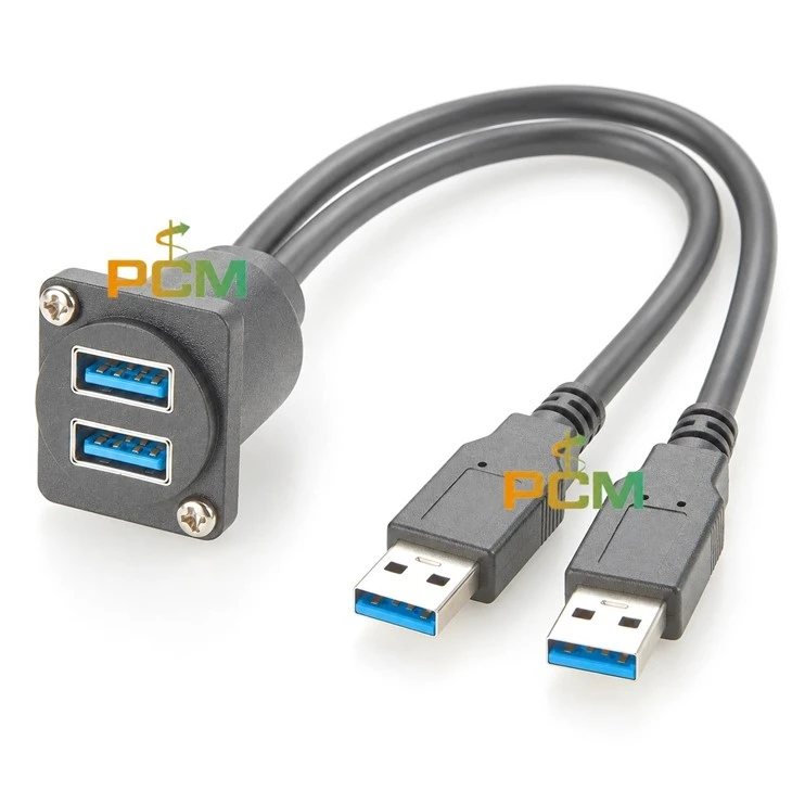 Dual USB 3.0 D-Series Panel Mount Cable suppliers