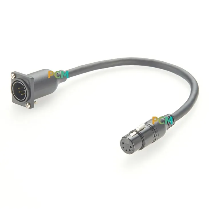 XLR 5Pin D-Type Panel Mount Cable