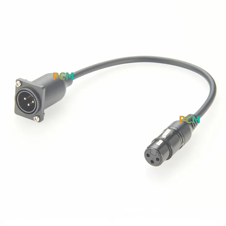 D Series XLR 3Pin Panel Mount Cable