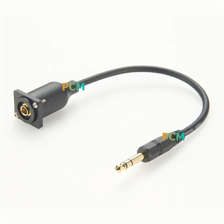 D-Type Stereo 6.3 mm Panel Mount Cable