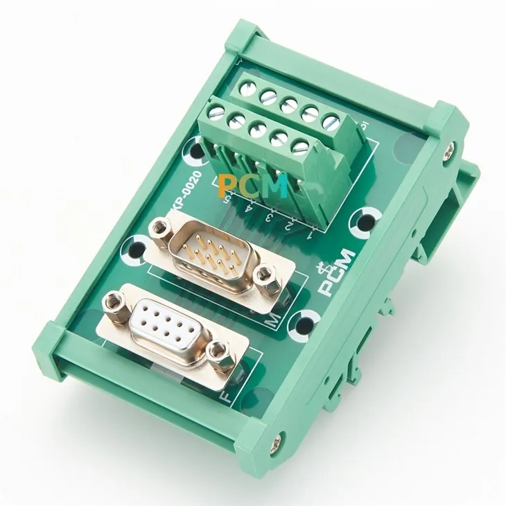 DIN Rail DB9 Male To Female Breakout Board