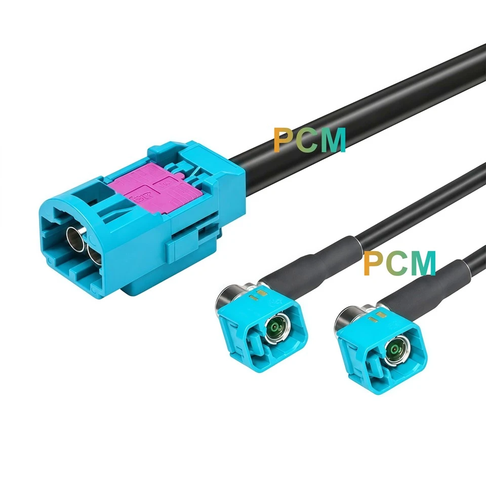 HFM To Dual Right Angle FAKRA Cable