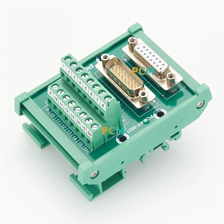 DB15 Male to Female D-Sub DIN Rail