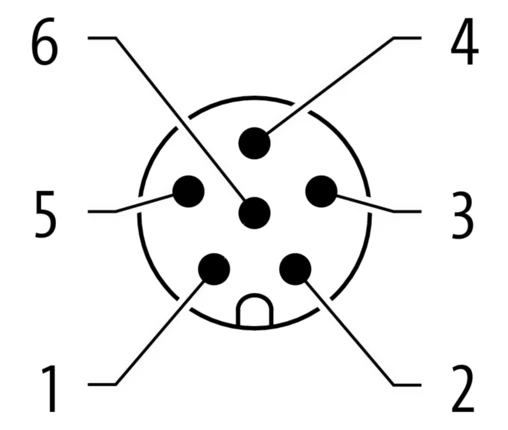 M12 6-Pin Panel Feedthrough Connector factory