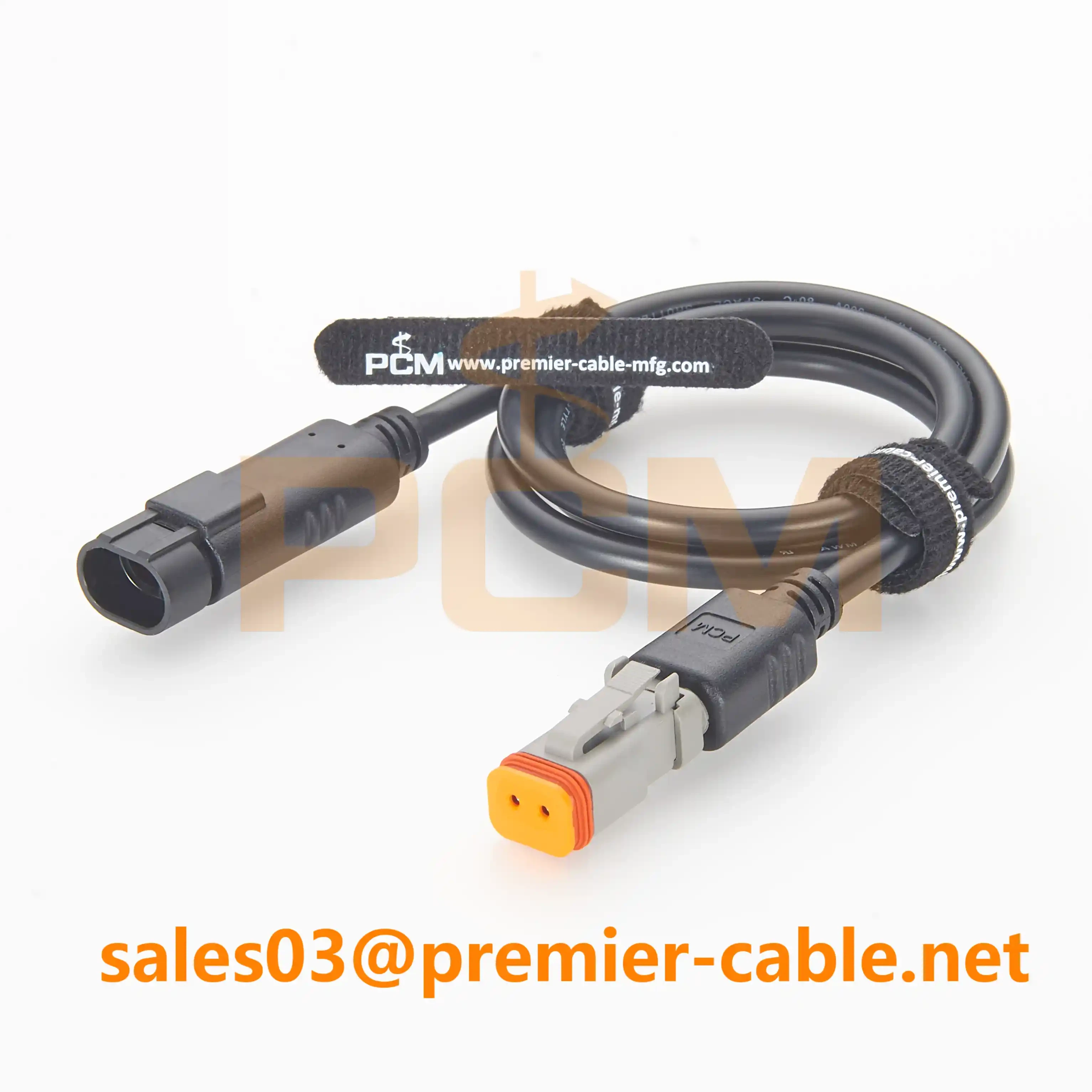 PCM-S-0725 Deutsch DT 2-pin female to AMP male adapter cable PCM-S-0725 Deutsch DT 2-pin female to AMP male adapter cable