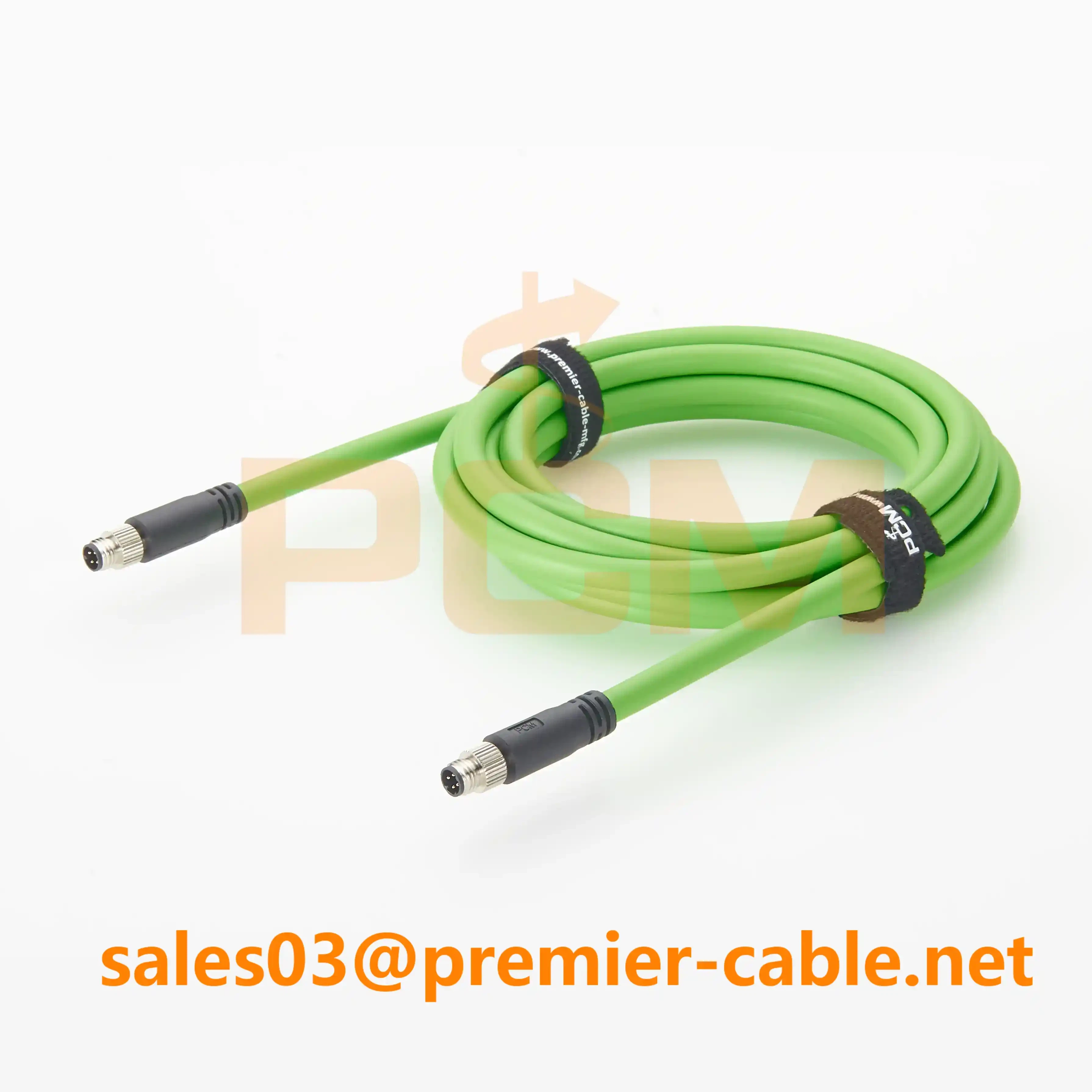 M8 D-Code Male to Male Industrial Ethernet Cable M8 D-Code Male to Male Industrial Ethernet Cable