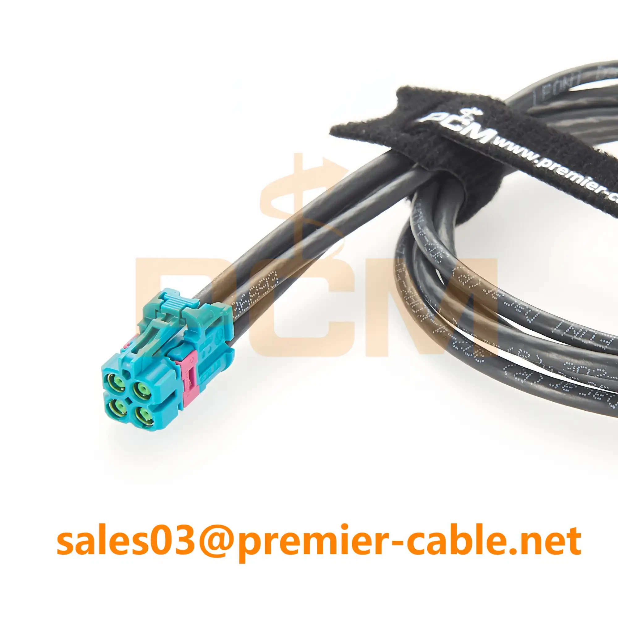 Standard Fakra female connector 2-2326910-0 close-up Standard Fakra female connector 2-2326910-0 close-up