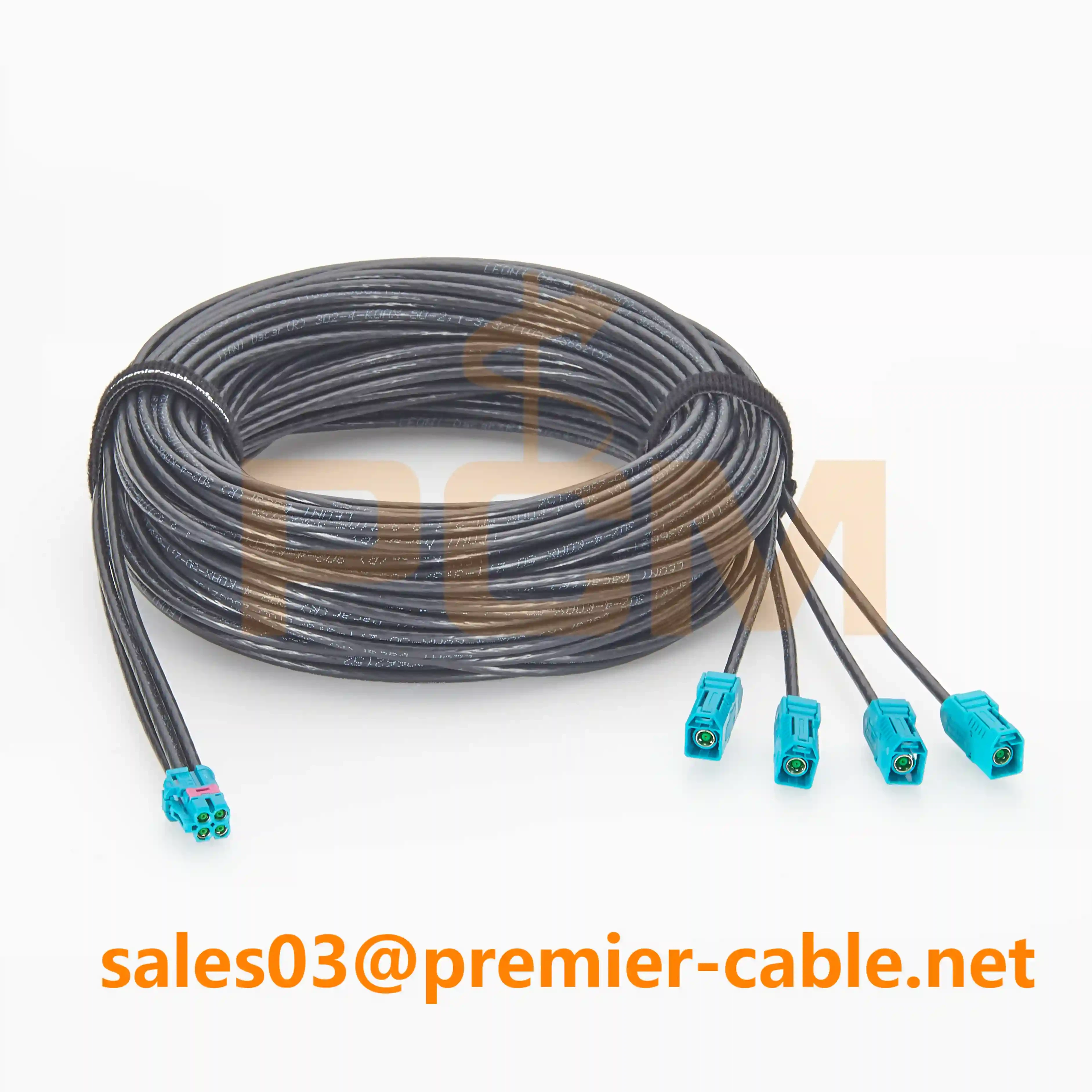 PCM-ZC-0014 10-meter MATE-AX to Fakra cable assembly PCM-ZC-0014 10-meter MATE-AX to Fakra cable assembly