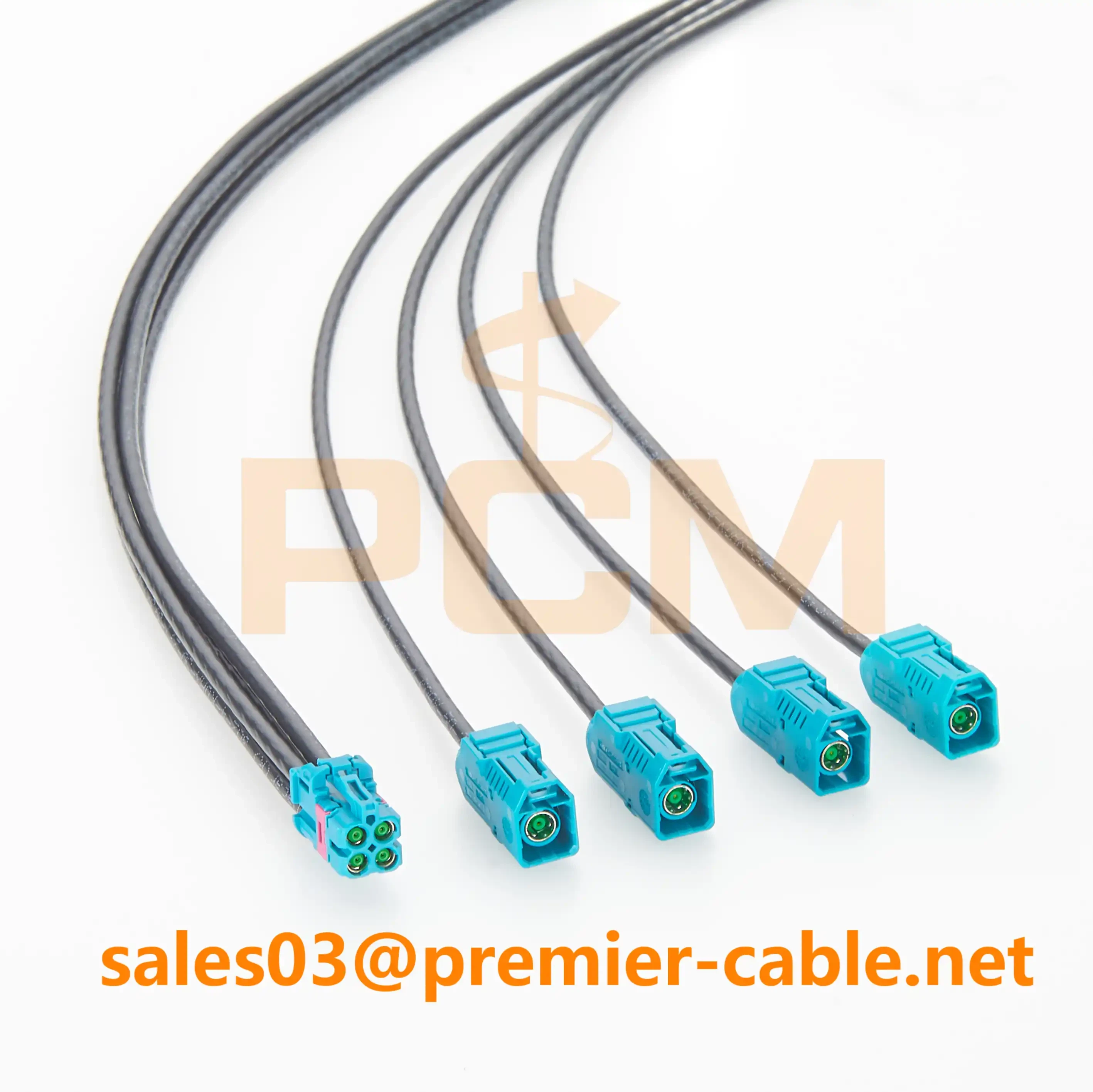 MATE-AX to Fakra cable assembly for automotive RF routing MATE-AX to Fakra cable assembly for automotive RF routing