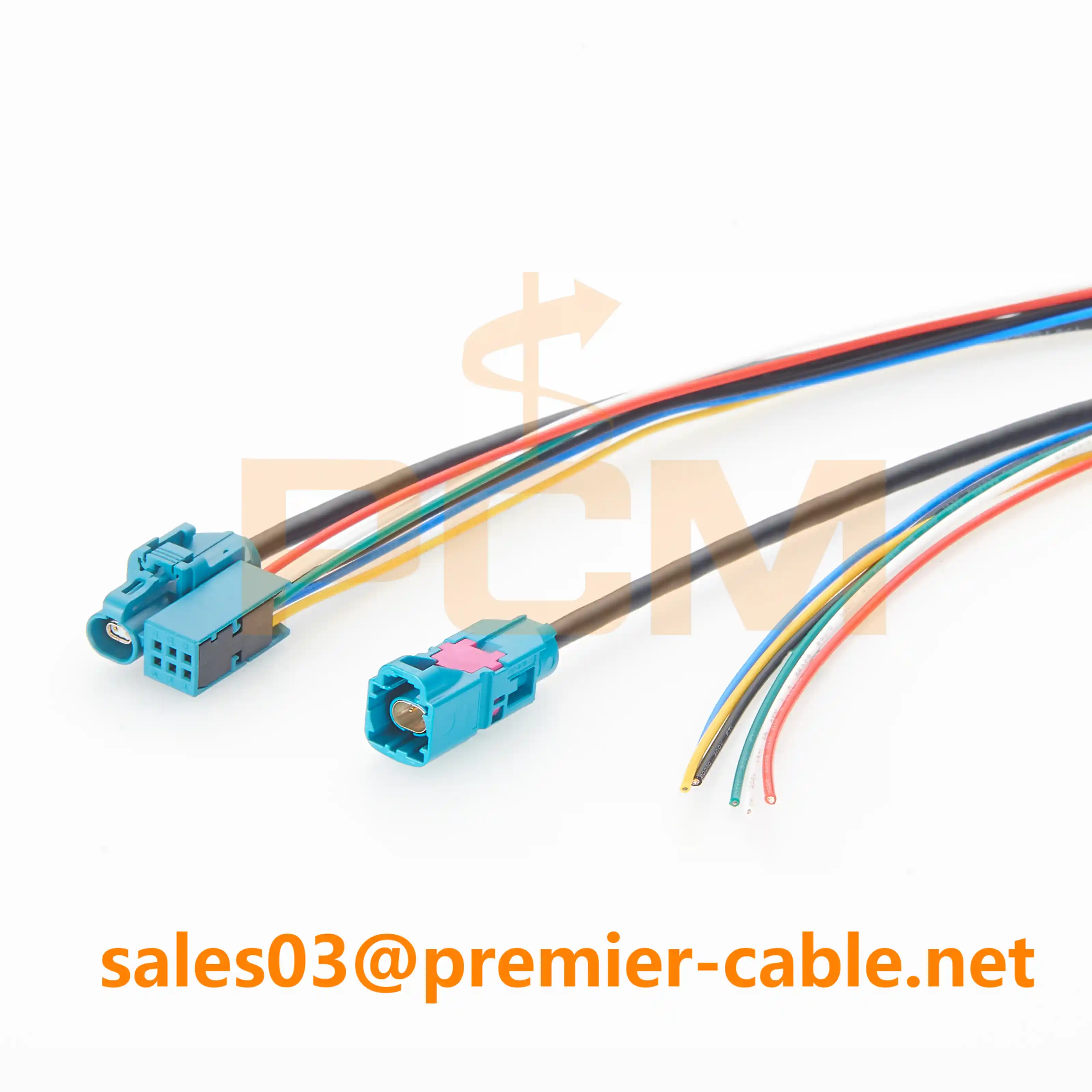 PCM-ZC-0133 H-MTD6 MQS open wire automotive Ethernet cable assembly PCM-ZC-0133 H-MTD6 MQS open wire automotive Ethernet cable assembly