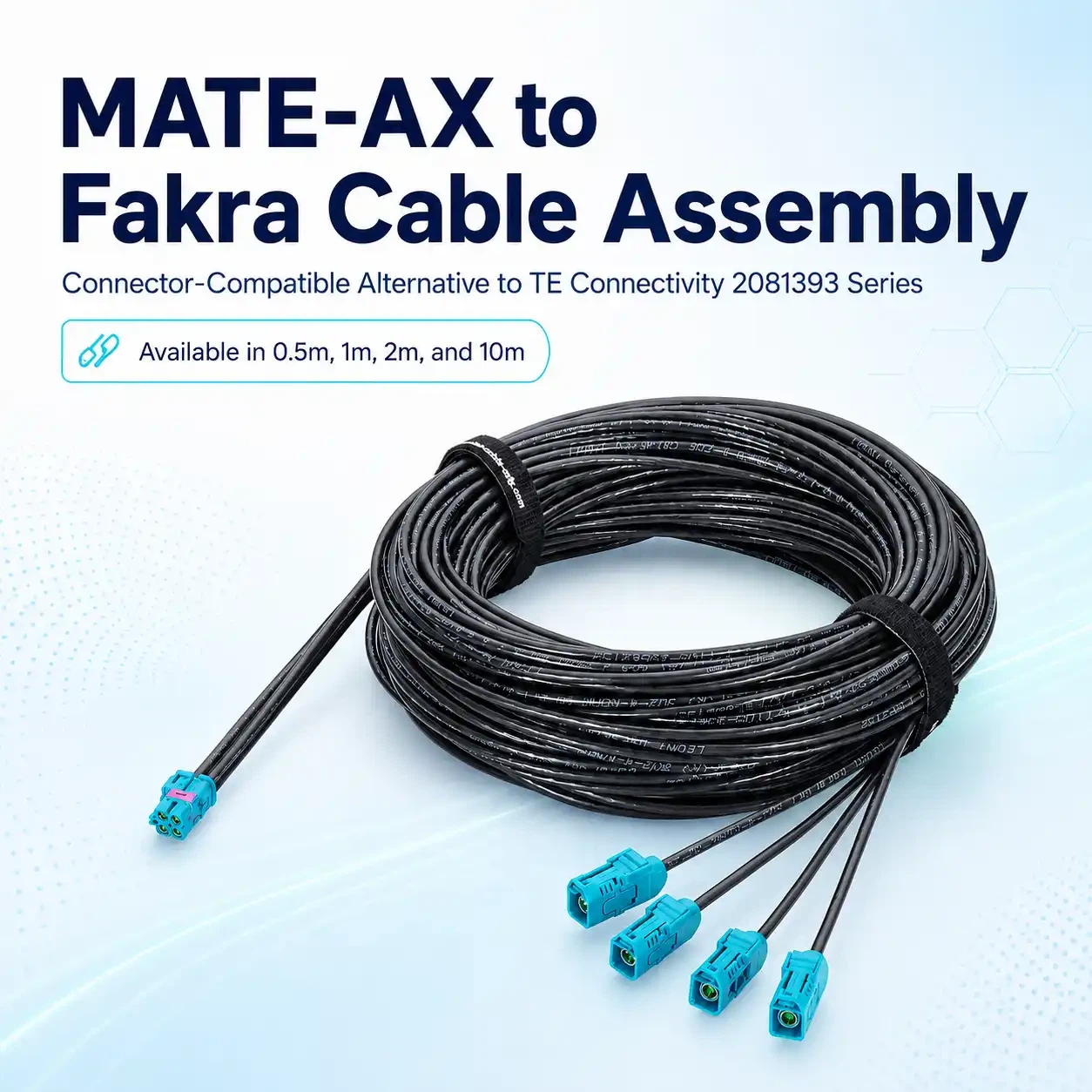 PCM-ZC-0014 MATE-AX To Fakra Cable Assembly, Connector-Compatible Alternative To TE Connectivity ...
