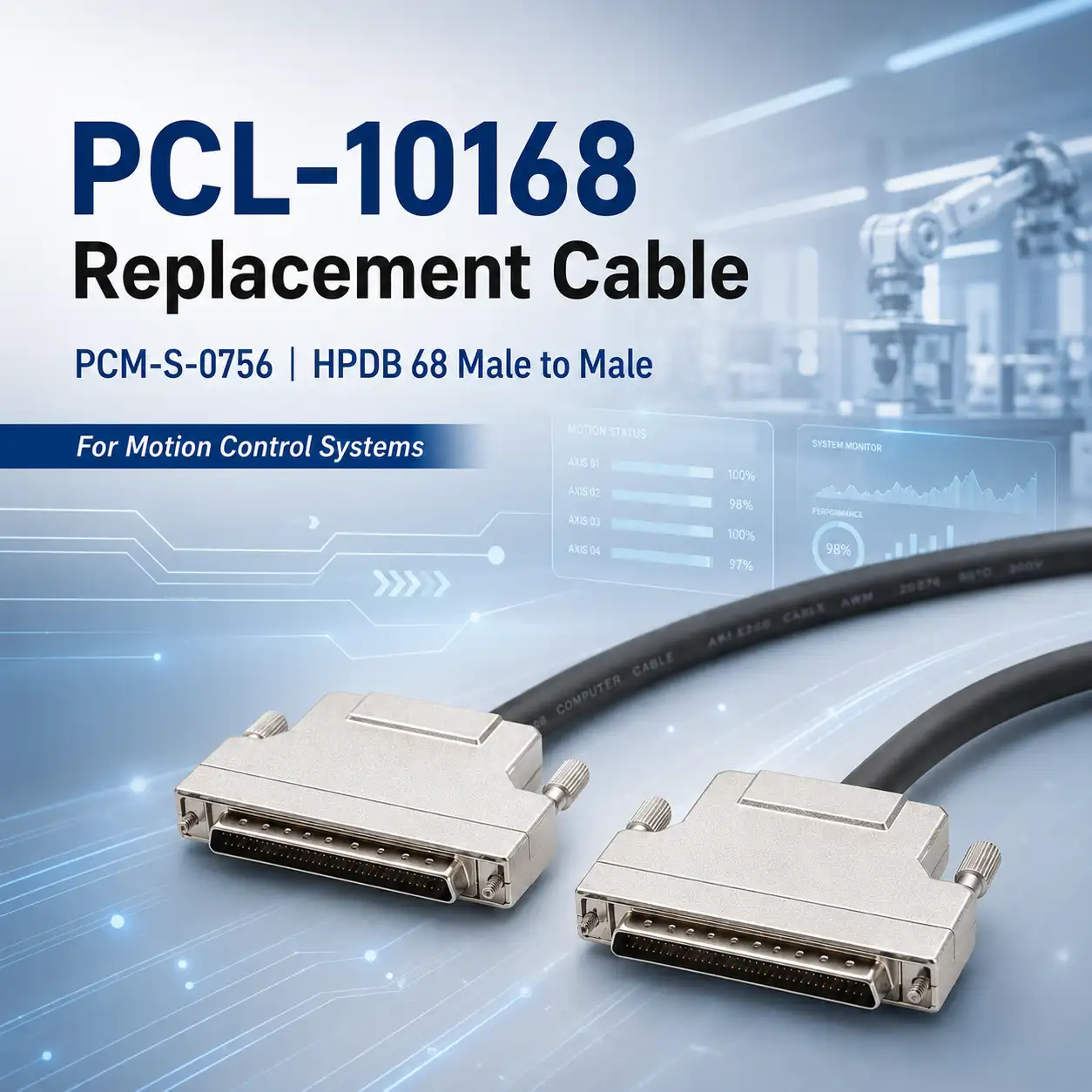 Advantech PCL-10168 Replacement Cable: PCM-S-0756 HPDB 68 Pin Cable