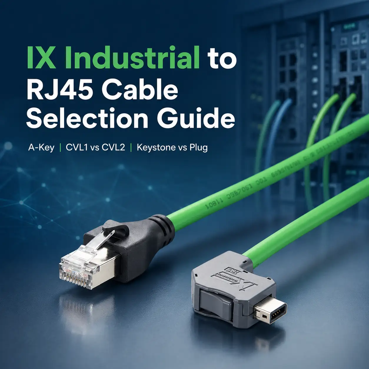 IX Industrial To RJ45 Cable Selection Guide: A-Key, CVL1 Vs CVL2, Keystone Vs Plug
