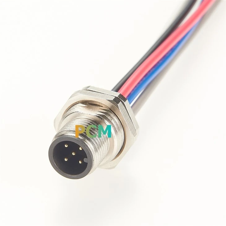 M12 5Pin Male Panel Mount Cable
