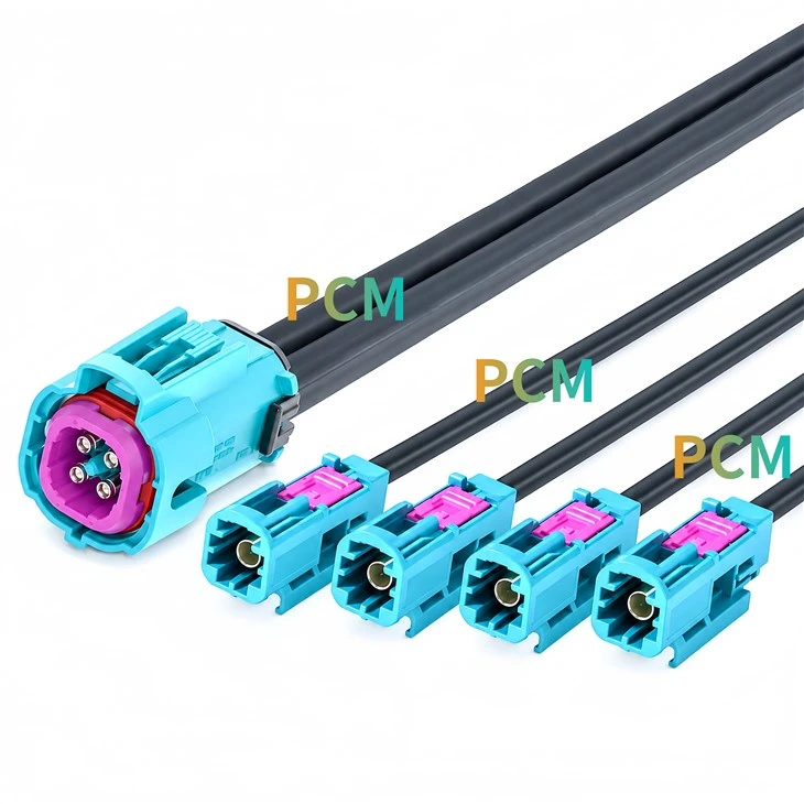 Quad HFM To 4 Mini FAKRA Cable
