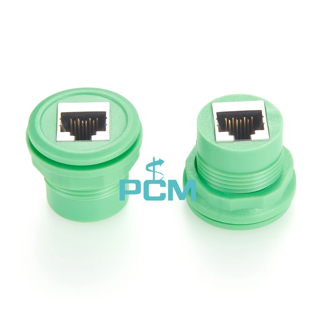 Cat5 8P8C Adapter we are the manufacturer of RJ45 Female Round Panel Mount Connector