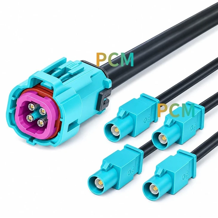 Quad HFM To 4 FAKRA Male Cable suppliers