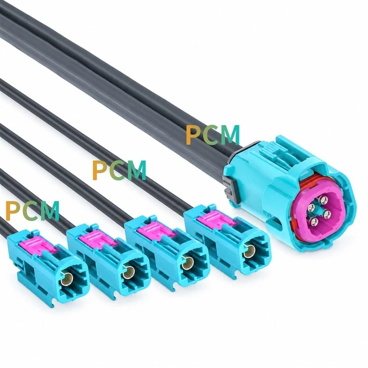 Quad HFM To 4 Mini FAKRA Cable factory