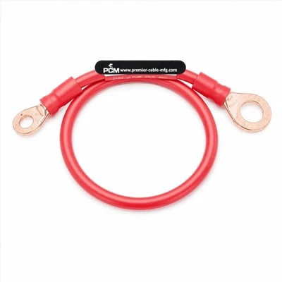 Battery Power Jumper Cable M6 To M12 Copper Ring Terminal Cable Assembly