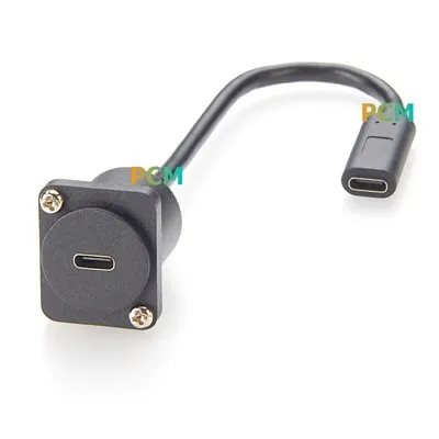 USB3.1 Type C Female To Female Panel Mount Cable