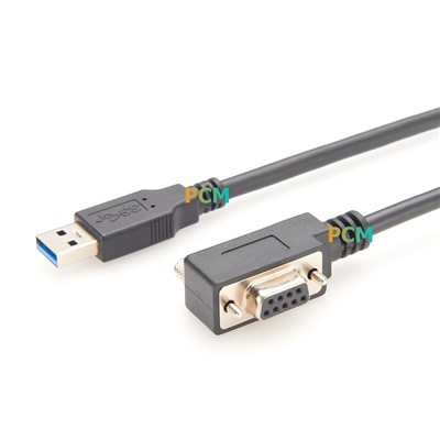 USB To DB9 Female Serial Cable 90° Angled