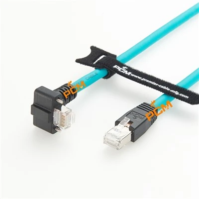 Ethernet Cable Up Angled RJ45 Screw Lock