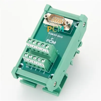 DIN Rail DB9 Male To Terminal Block Adapter