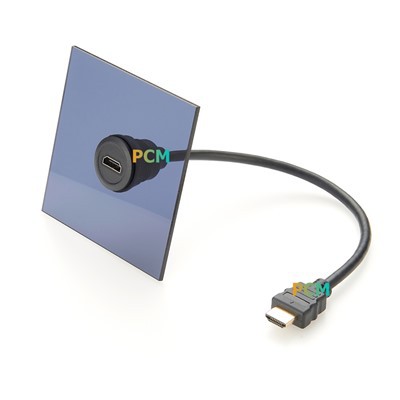HDMI Female To Male Panel Mount Cable