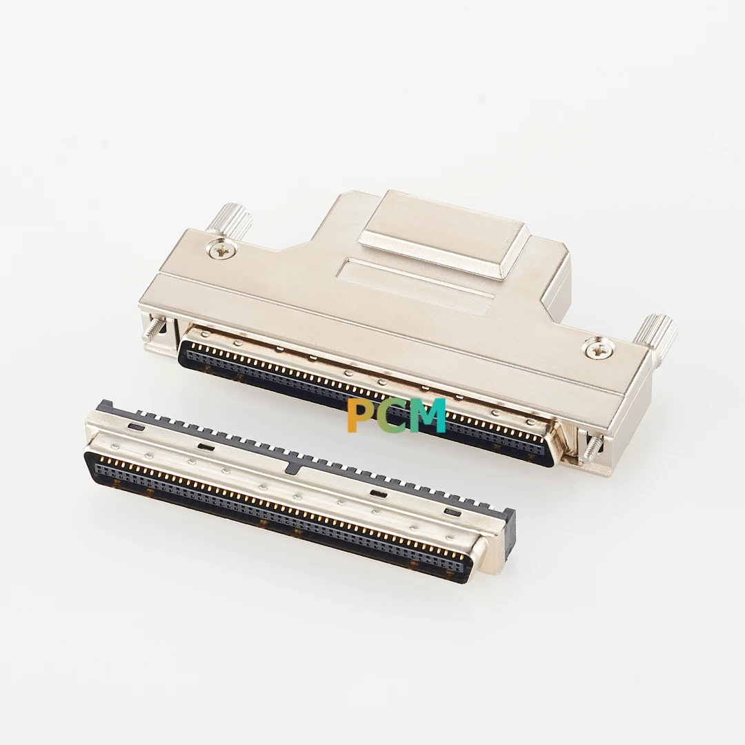 HPCN 100 Pin SCSI Connector With Shielded Hood