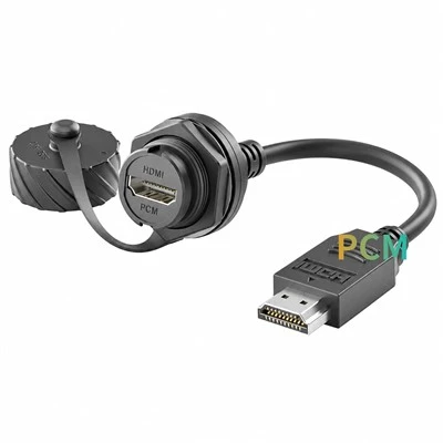 IP67 HDMI Panel Mount Extension Cable