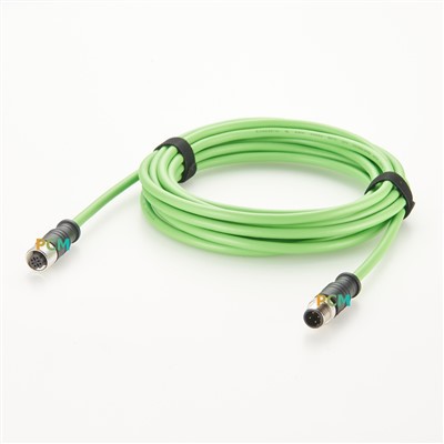 M12 4 Pin D-Coded Male to Female Cable