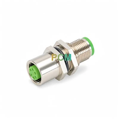 M12 6-Pin Panel Feedthrough Connector