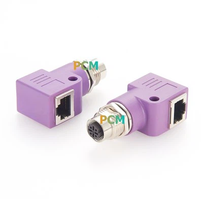 M12 D-Code To RJ45 Panel Mount Adapter