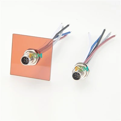 M12 L Code Panel Mount Connector