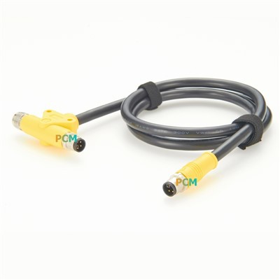 M12 L-Code Power Cable Tee Splitter