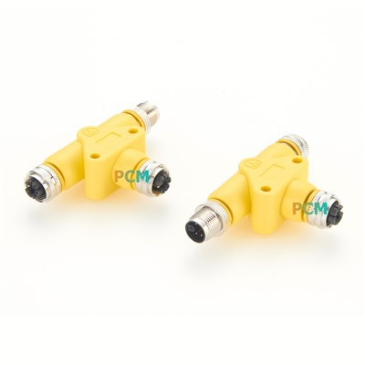 M12 M-Code Connector Tee Splitter