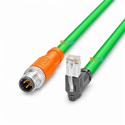 M12 To Right Angle RJ45 Cable