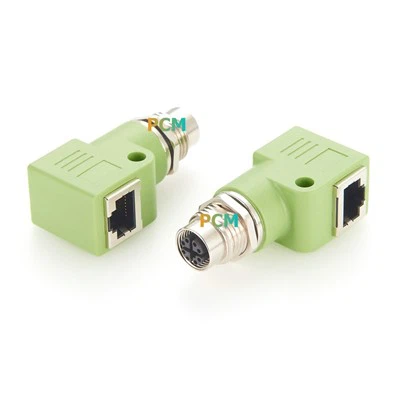 Right Angled M12 X-coded To RJ45 Adapter