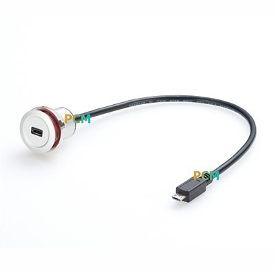 Micro USB B Panel Mount Cable